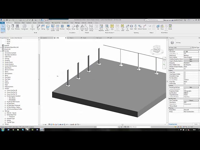 فیلم آموزشی: Revit 2019 یک نرده فولادی سفارشی برای نرده ایجاد کنید با زیرنویس فارسی