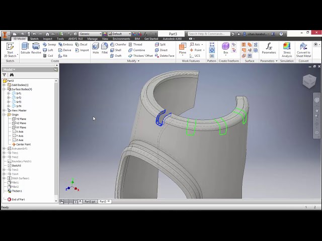 فیلم آموزشی: طراحی سطح ساده Autodesk Inventor برای مبتدیان
