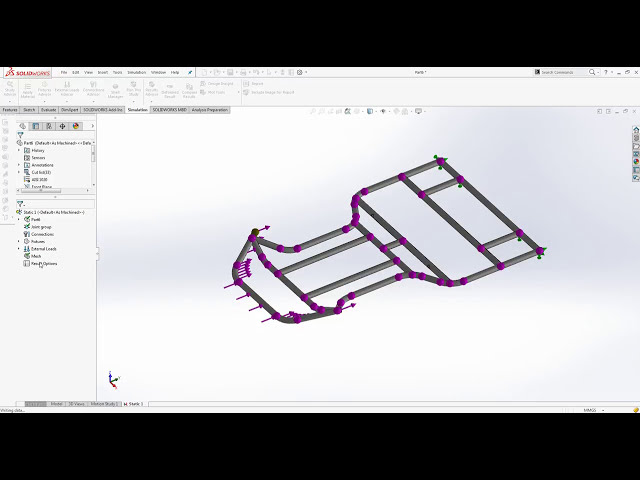 فیلم آموزشی: نحوه انجام آنالیز برای قاب گوکارت در solidworks