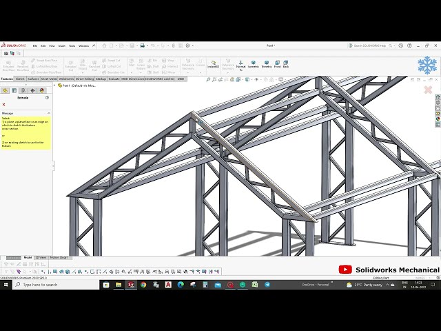 فیلم آموزشی: نحوه طراحی خرپا فولادی آکورد موازی #318 |طراحی صنعتی ||SolidWorks||مکانیکی|