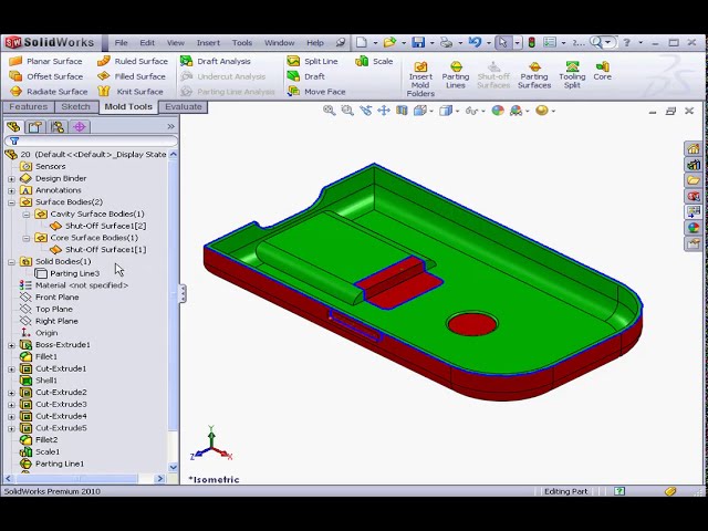 فیلم آموزشی: 07 Shut Off Surfaces ( آموزش طراحی قالب SOLIDWORKS ) با زیرنویس فارسی