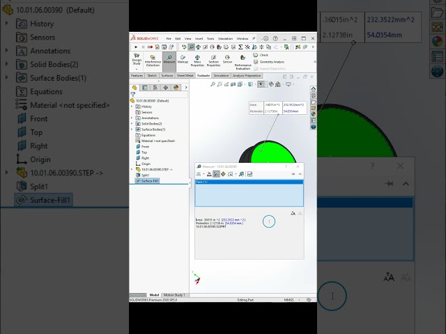 فیلم آموزشی: Solidworks Measures Surface Area - نکته روز #33 با زیرنویس فارسی