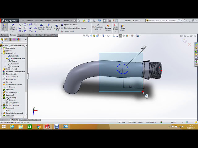 فیلم آموزشی: آموزش ایتالیایی Solidworks Faucet with use Surfaces در Solidworks با زیرنویس فارسی