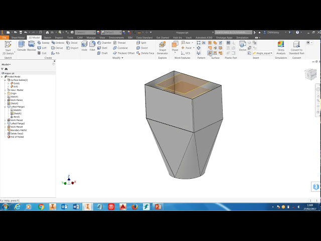 فیلم آموزشی: Autodesk Inventor، حجم داخلی قیف را محاسبه کنید با زیرنویس فارسی