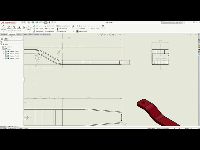 فیلم آموزشی: SolidWorks How to - طراحی املایی زاویه اول در سالیدورکس با زیرنویس فارسی