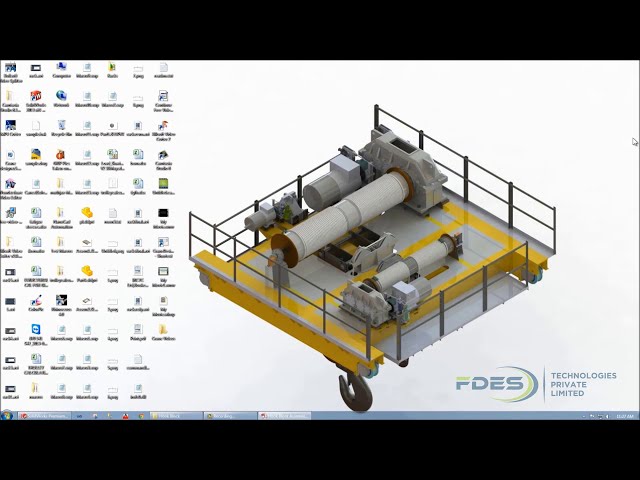 فیلم آموزشی: Solidworks - اتوماسیون طراحی جرثقیل EOT دو تیرچه