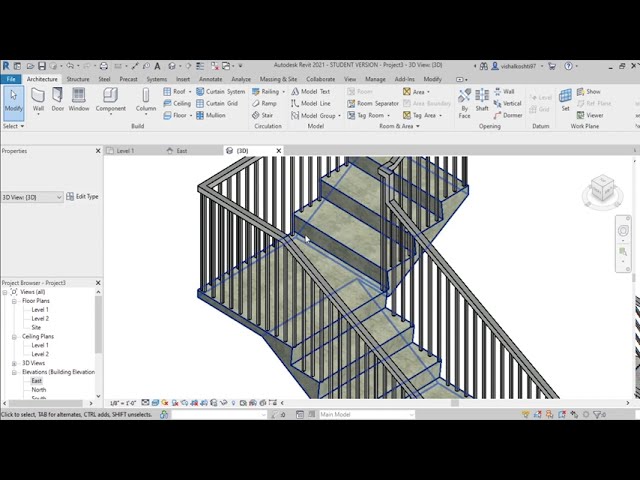 فیلم آموزشی: آموزش Revit | نحوه ایجاد پله توسط اسکچ | Revit 2021 با زیرنویس فارسی