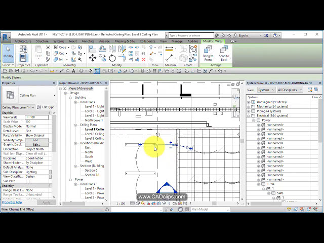 فیلم آموزشی: REVIT LIGHTING PROJECT 06 شبکه ها و مدارهای سیم کشی با زیرنویس فارسی