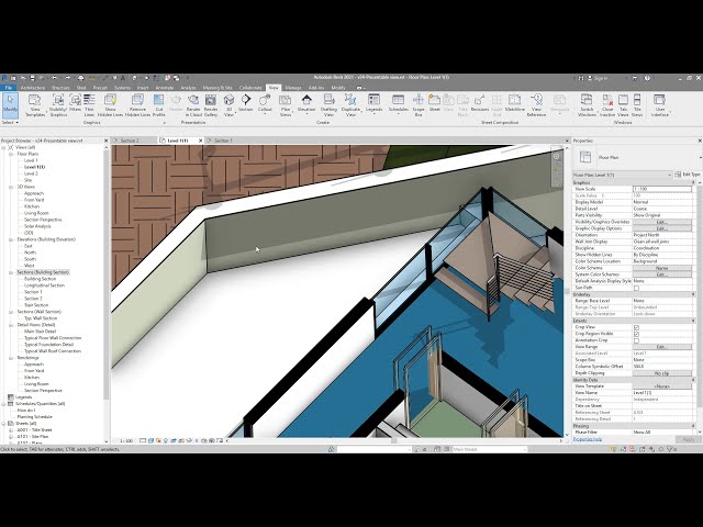 فیلم آموزشی: Revit Snippet: اتاق ها و طرح های رنگی را در نمای سه بعدی از هر زاویه نشان دهید با زیرنویس فارسی