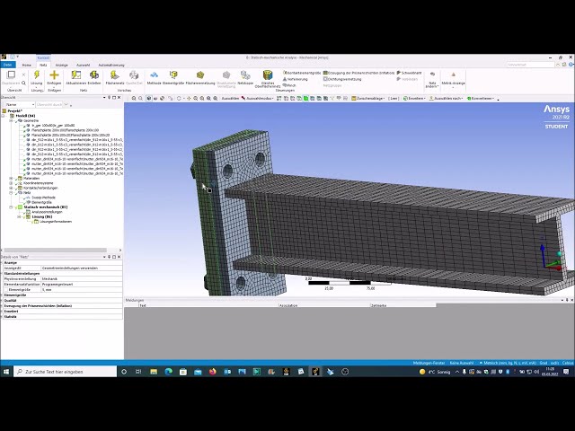 فیلم آموزشی: اتصال پیچ Ansys V14 با زیرنویس فارسی