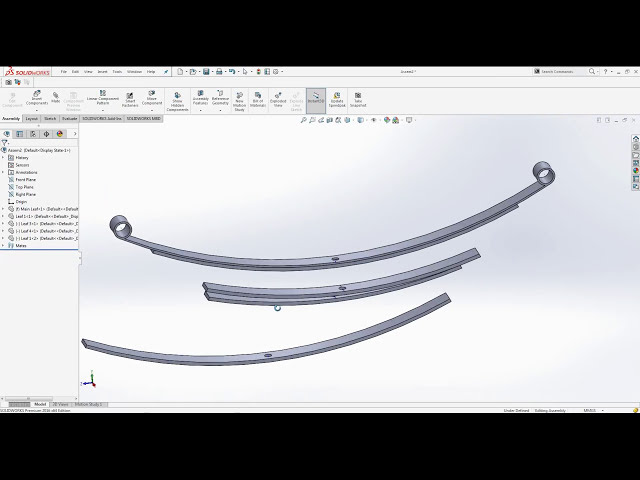 فیلم آموزشی: نحوه طراحی فنر برگ در Solidworks