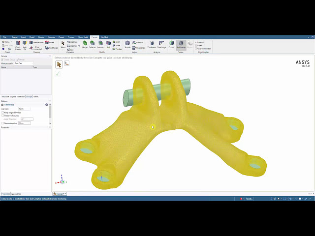 فیلم آموزشی: ترکیب داده های وجهی/هندسه جامد در ANSYS SpaceClaim با زیرنویس فارسی