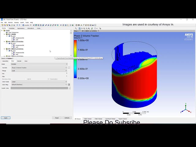 فیلم آموزشی: شل کردن سیالات در مخزن با استفاده از Ansys Fluent با زیرنویس فارسی