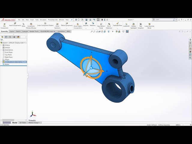 فیلم آموزشی: شبیه سازی SOLIDWORKS - مهار اجسام صلب با زیرنویس فارسی