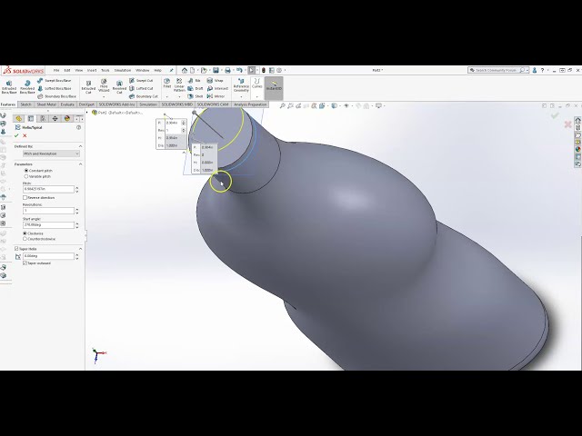 فیلم آموزشی: راهنمای مبتدیان برای SOLIDWORKS 2018 - بطری جارو با زیرنویس فارسی