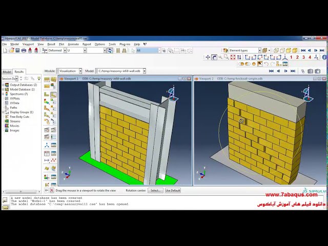 فیلم آموزشی: شبیه سازی دیوار پرکننده بنایی Abaqus با زیرنویس فارسی