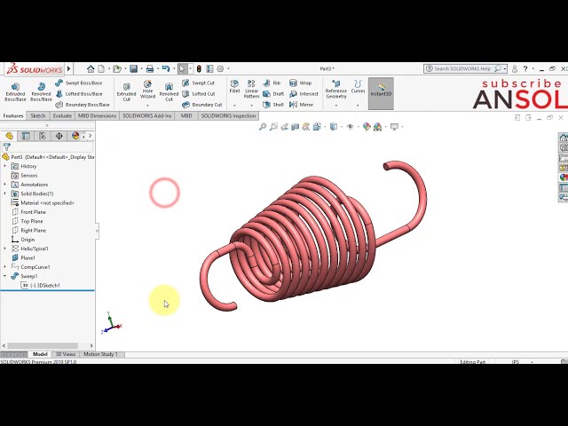 فیلم آموزشی: Solidworks آموزش پیشرفته 110 | جارو با منحنی مرکب