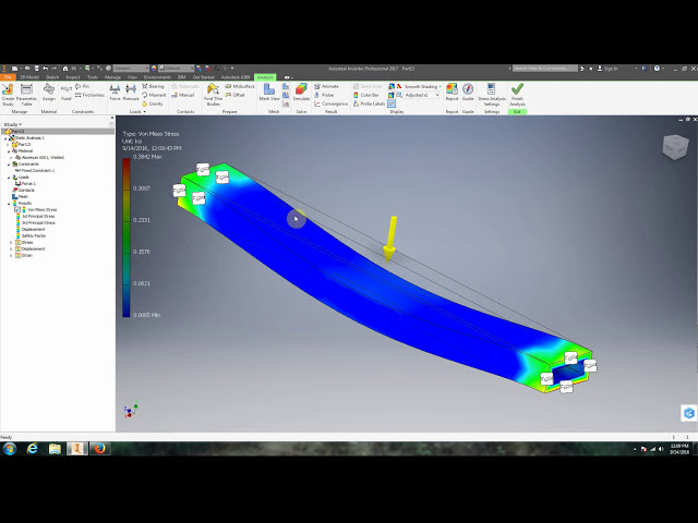 فیلم آموزشی: AutoDesk Inventor 2017: 13: تحلیل استرس با زیرنویس فارسی