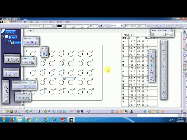 فیلم آموزشی: جدول ابعاد سوراخ پیش نویس CATIA V5 برای بررسی مختصات XY