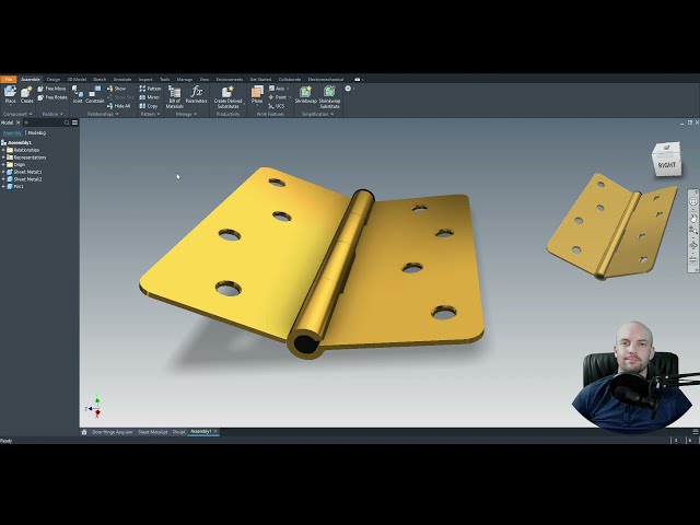 فیلم آموزشی: لولای درب | Autodesk Inventor 2021 | آموزش متوسط با زیرنویس فارسی