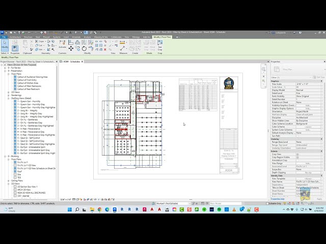 فیلم آموزشی: موارد جدید در Revit 2023 - فیلتر بر اساس برگه در برنامه‌ها با زیرنویس فارسی