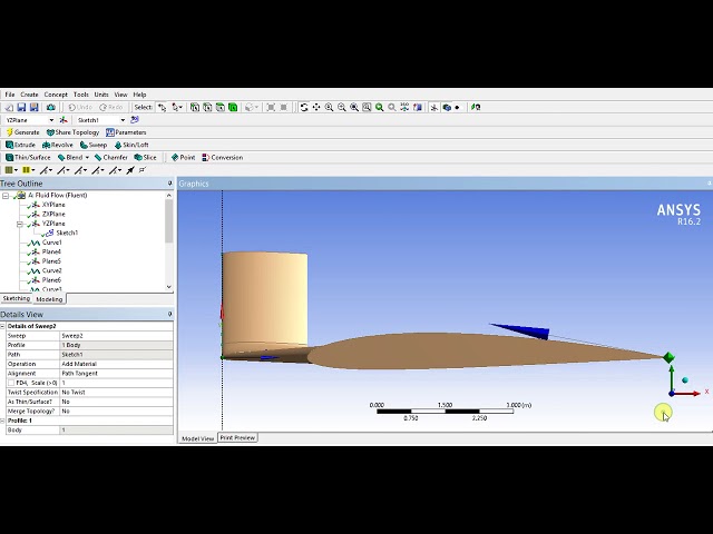 فیلم آموزشی: طراحی یک بال با Winglet با استفاده از Ansys Design Modeler