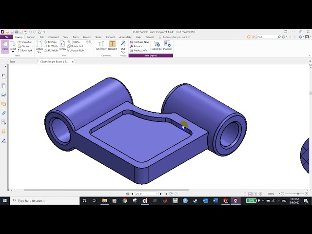 فیلم آموزشی: بخش CSWP I - آزمون Solidworks | [#3 قسمت 1] با زیرنویس فارسی