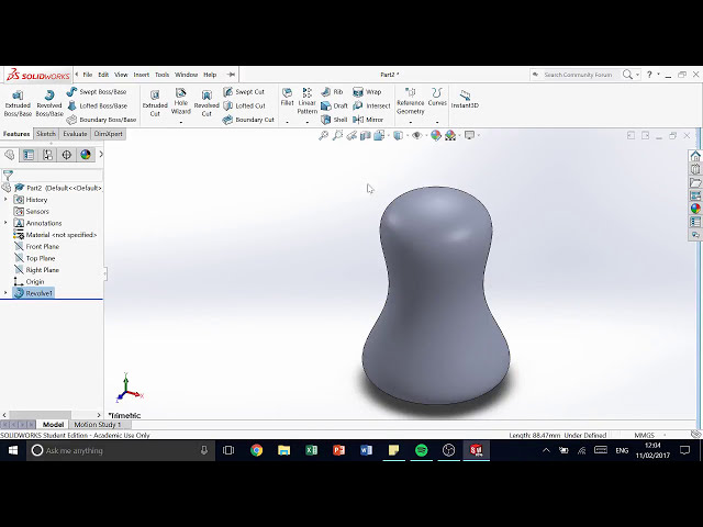 فیلم آموزشی: چگونه در Solidworks یک دونات درست کنیم (ویژگی revolved boss/base) با زیرنویس فارسی