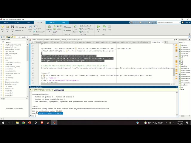 فیلم آموزشی: تخمین پارامترهای تابع انتقال در متلب - مقدمه جعبه ابزار شناسایی سیستم با زیرنویس فارسی