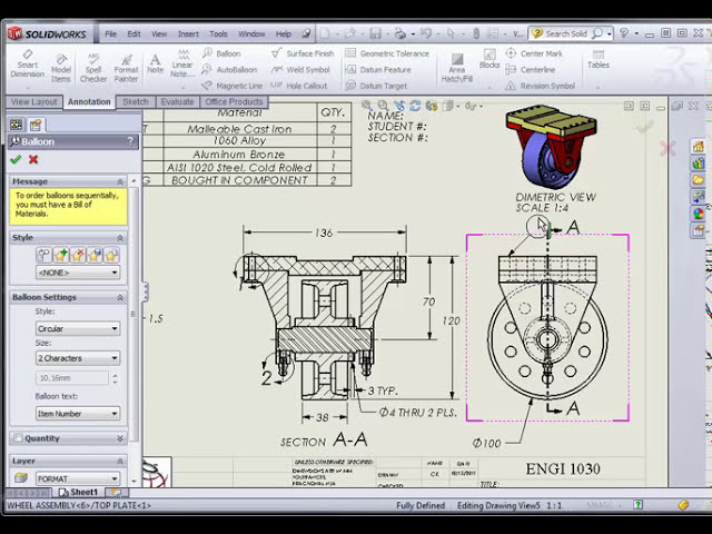 فیلم آموزشی: SolidWorks: Assembly Drawing: Part II با زیرنویس فارسی