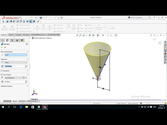 فیلم آموزشی: چگونه در SolidWorks Create CONE ایجاد کنیم