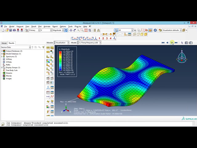 فیلم آموزشی: فیلم های آموزشی Abaqus - فرکانس طبیعی یک قطعه