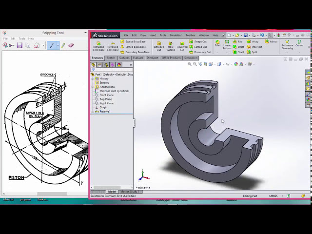 فیلم آموزشی: مدلسازی جامدات ساده با استفاده از Solidworks-4-(Revolve Boss/Base)