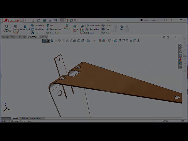 فیلم آموزشی: 158 آموزش ورق فلزی SolidWorks: خم شدن طرح دار، چوب لباسی مانند، s.bend در مقابل فلنج پایه، خم جزئی با زیرنویس فارسی