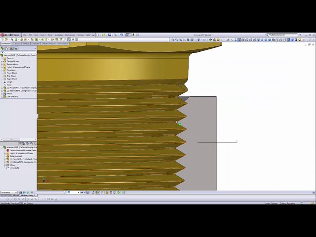 فیلم آموزشی: انیمیشن SolidWorks از موضوعات NPT با زیرنویس فارسی