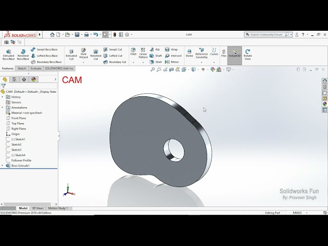 فیلم آموزشی: طراحی پروفیل بادامک برای فالوور لبه چاقوی افست در solidworks با زیرنویس فارسی