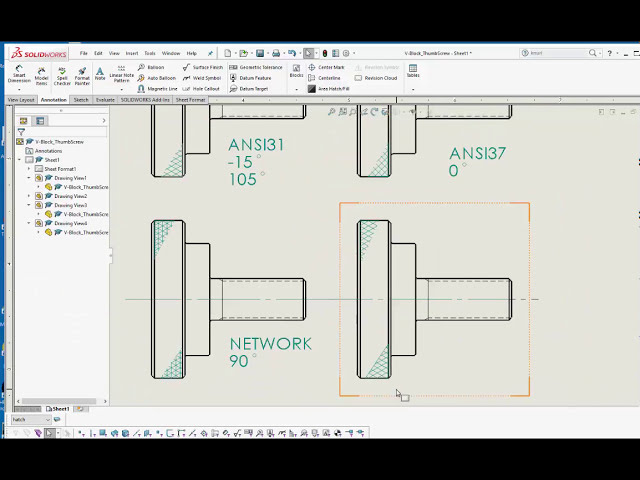 فیلم آموزشی: الگوی Knurl SolidWorks در Drawings با زیرنویس فارسی