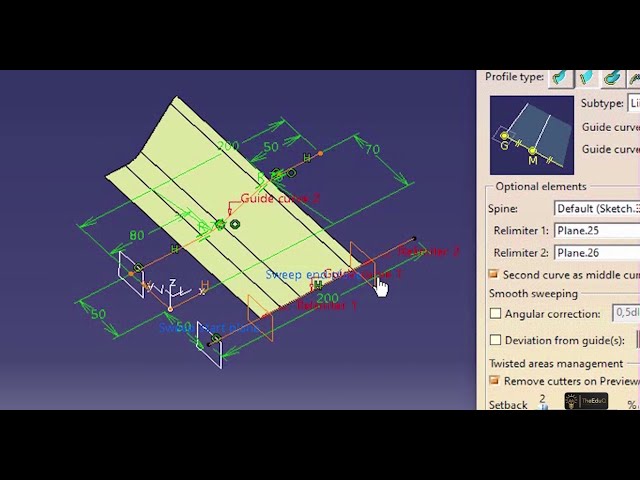 فیلم آموزشی: کاوش همه 21 نوع دستور Sweep surface در CATIA I Surface Design در CATIA با زیرنویس فارسی