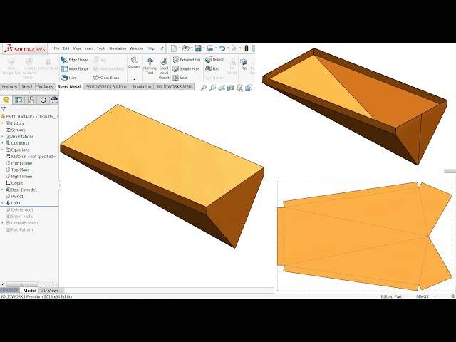 فیلم آموزشی: آموزش ورق فلزی Solidworks | بدنه جامد را به بدنه فلزی تبدیل کنید