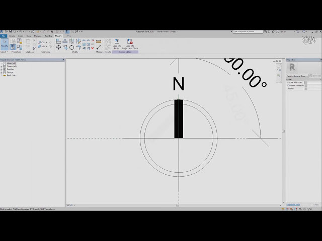 فیلم آموزشی: نماد پیکان شمالی قابل چرخش_ Revit Architecture_Annotation