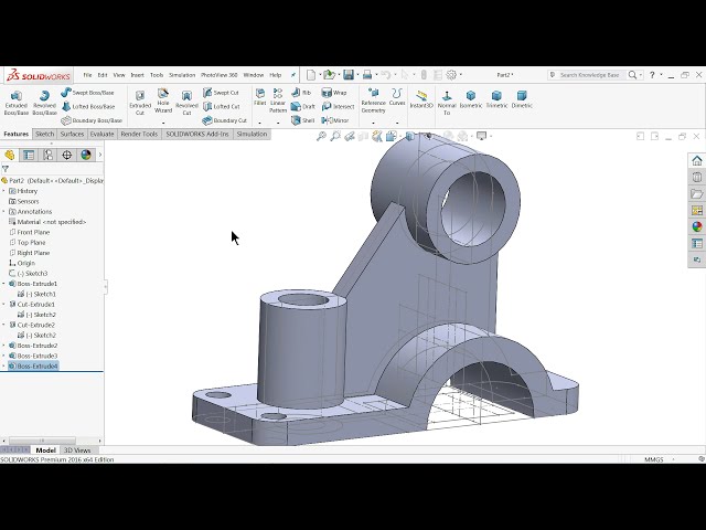 فیلم آموزشی: تبدیل طراحی دو بعدی به مدل سه بعدی در Solidworks