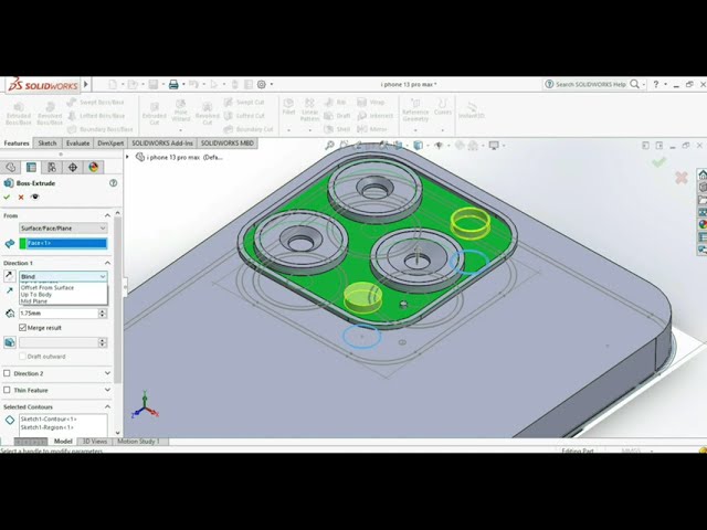 فیلم آموزشی: SOLIDWORKS TUTORIAL PART -1| نحوه طراحی «iPhone 13 Pro max» در Solidworks | مدل سازی سه بعدی