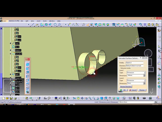 فیلم آموزشی: آموزش طراحی خودرو در CATIA V5 ADVANCE SURFACE CREATION WIRE FRAME PART 3