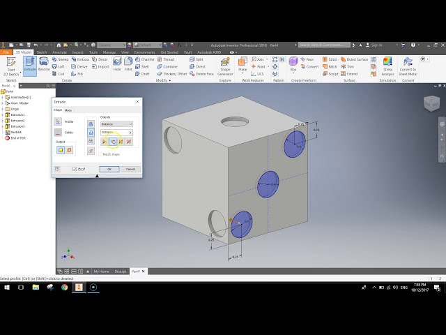 فیلم آموزشی: آموزش Autodesk Inventor - Dice (1/3) با زیرنویس فارسی