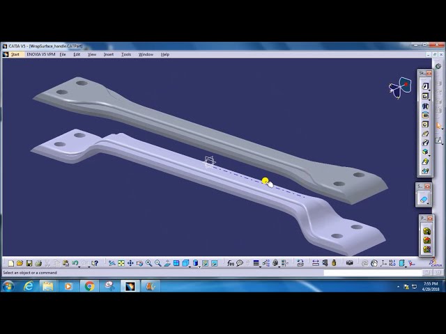 فیلم آموزشی: خمش جامد با استفاده از CATIA ADVANCE SURFACE