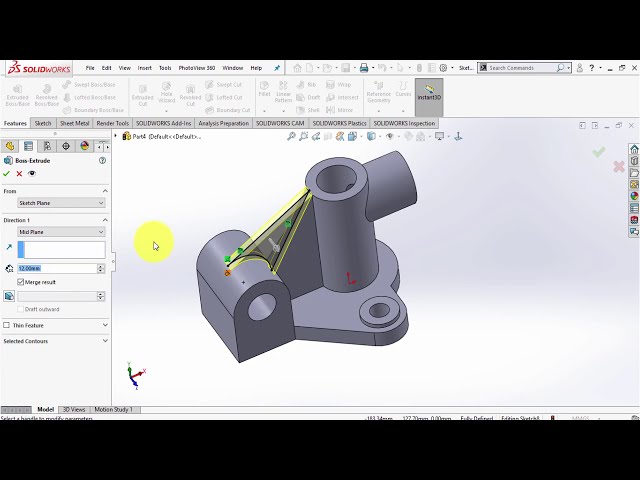 فیلم آموزشی: SolidWorks Tutorial - دوره های آموزشی رایگان - 01.23 (New Series 2018)