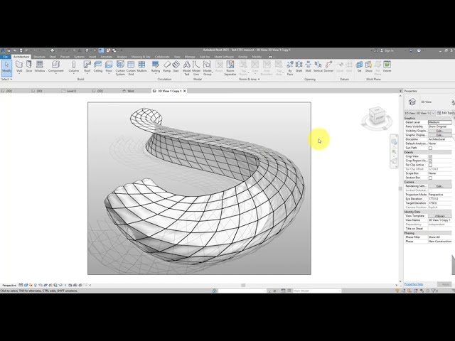 فیلم آموزشی: Revit Snippet: نمای EFTE را با پانل های پرده ایجاد کنید با زیرنویس فارسی