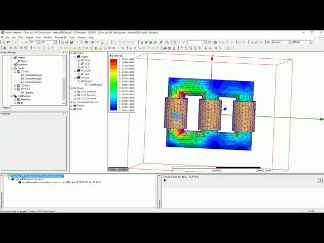 فیلم آموزشی: 412-Ansys Maxwell | ترانسفورماتور 3 فاز Coreloss [3/3] با زیرنویس فارسی