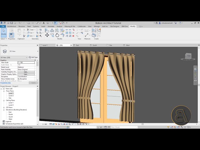 فیلم آموزشی: آموزش پرده کلاسیک در Revit با زیرنویس فارسی