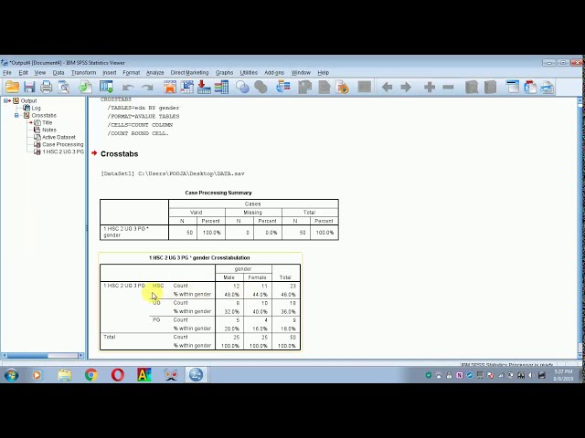 فیلم آموزشی: نحوه پیدا کردن ستون، ردیف و درصد کل - SPSS